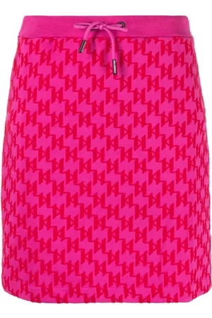 Karl Lagerfeld Falda con monograma estampado y cordones