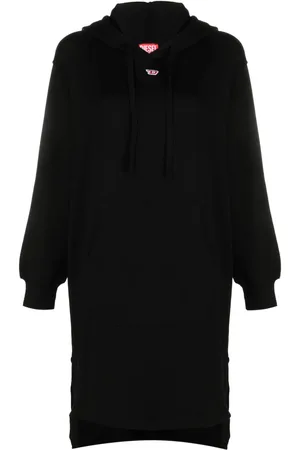 Diesel Vestido estilo hoodie con logo D