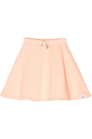 Calvin Klein Falda corta acampanada con parche del logo