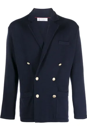 Brunello Cucinelli Blazer de cachemira con doble botonadura
