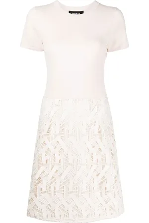Paule Ka Vestido corto con encaje guipere