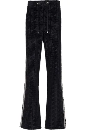 Balmain Pantalones rectos con detalle de rayas
