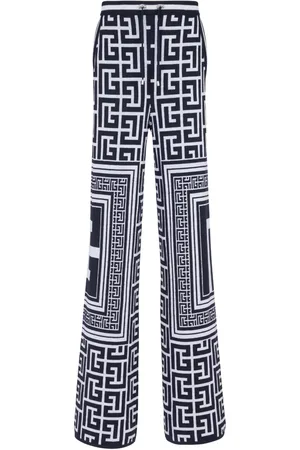 Balmain Pantalones rectos con monograma