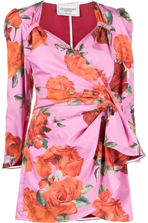 Forte Dei Marmi Vestido con estampado floral y detalles de volantes