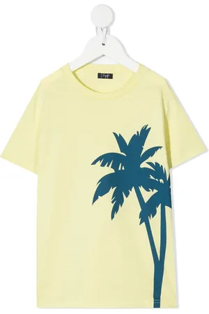 Il gufo Playera con estampado de palmeras
