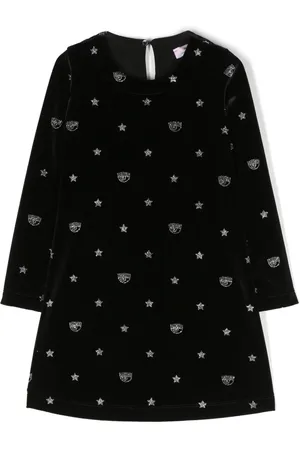 Chiara Ferragni Vestido manga larga con logo estampado