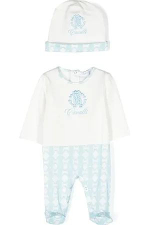 Roberto Cavalli Set de mameluco con logo bordado