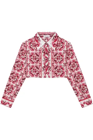 Dolce & Gabbana Camisa corta con estampado Mayólica