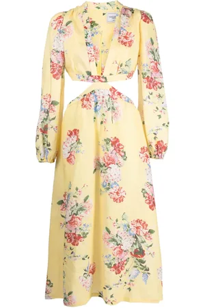 Forte Dei Marmi Vestido con estampado floral y aberturas