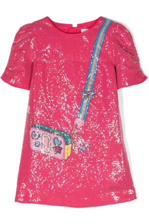 Marc Jacobs Vestido con estampado gráfico y detalles de lentejuelas