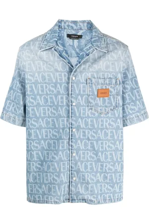 VERSACE Camisa de mezclilla Allover