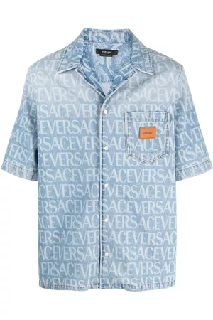 VERSACE Camisa de mezclilla Allover