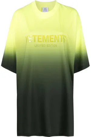 Vetements Playera con logo y efecto desgastado