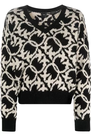 Pinko Top tejido con logo en intarsia