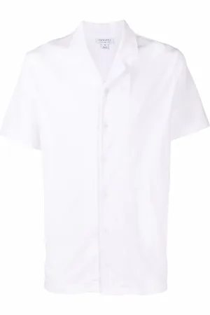 Sunspel Camisa con cuello italiano