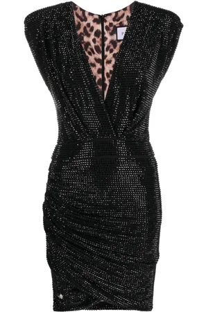 Philipp Plein Vestido corto con detalles de cristal