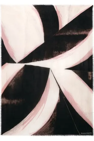 Alexander McQueen Mascada de cachemira Abstract Brushstroke