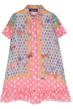 VERSACE Vestido de seda Butterflies