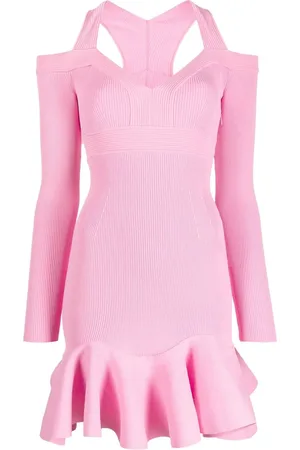 Alexander McQueen Vestido corto con cuello en V