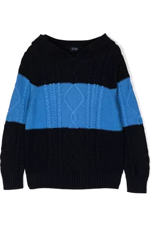 Il gufo Suéter en tejido de ochos con diseño color block