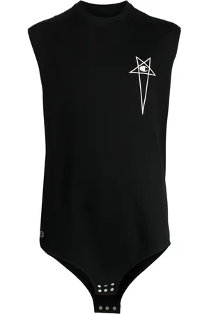 Rick Owens Camiseta con logo bordado