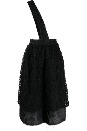 Comme des Garçons Falda de cintura alta con encaje floral