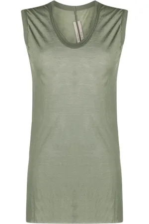 Rick Owens Top sin mangas con cuello en V