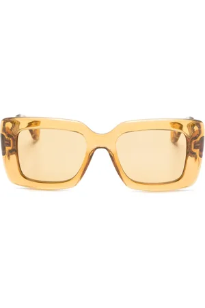 Lanvin Lentes de sol con armazón rectangular y brazos trenzados