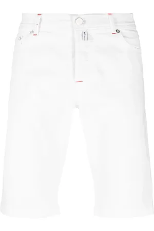 Kiton Shorts de mezclilla con parche del logo