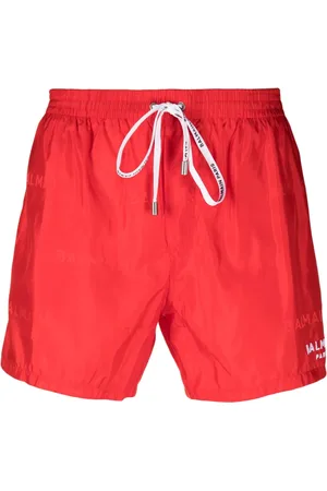 Balmain Shorts de playa con logo estampado
