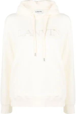 Lanvin Hoodie texturizada con logo bordado