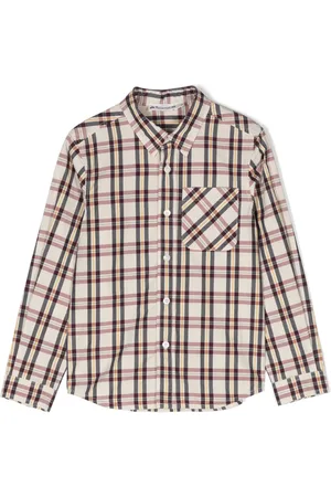 BONPOINT Camisa con cuadros estampados