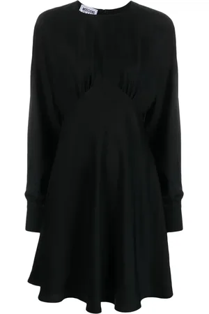 Moschino Vestido midi con diseño satinado y mangas farol
