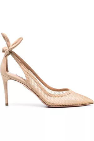 Aquazzura Zapatillas con moño y tacón de 85mm