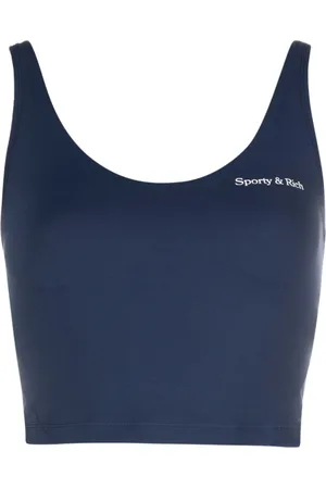 Sporty & Rich Top corto con logo estampado