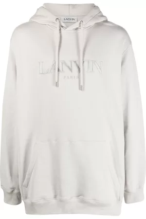 Lanvin Hoodie texturizada con logo bordado