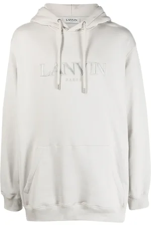 Lanvin Hoodie texturizada con logo bordado