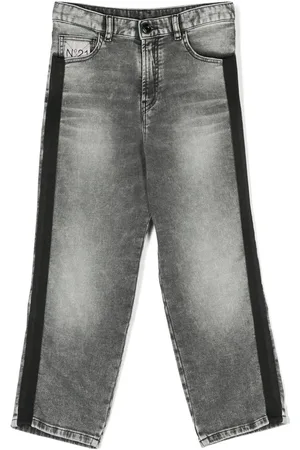 Nº21 Jeans rectos con aplique del logo