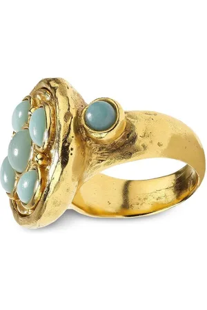 Goossens Anillo de sello con detalle de gemas