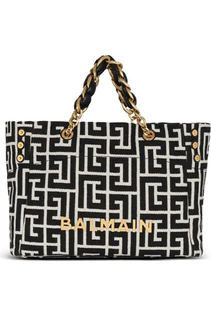Balmain Tote con placa del logo