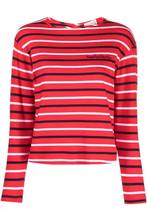 SEMICOUTURE Playera con rayas estampadas