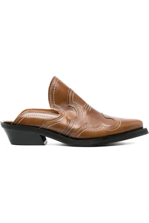 Ganni Mules Western con tacón de 40mm
