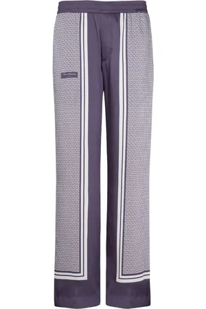 Balmain Pantalones rectos con estampado vertical