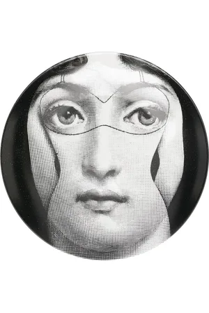 FORNASETTI Plato con estampado gráfico