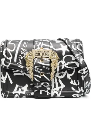 VERSACE Bolsa crossbody con estampado de garabatos
