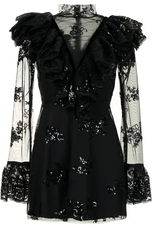 Macgraw Vestido con panel traslúcido