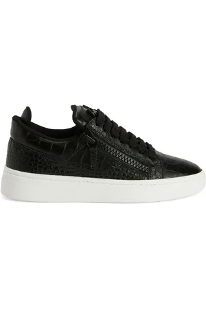 Giuseppe Zanotti Tenis con efecto de piel de cocodrilo en relieve