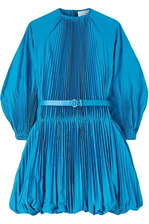 Jil Sander Vestido corto plisado con cinturón
