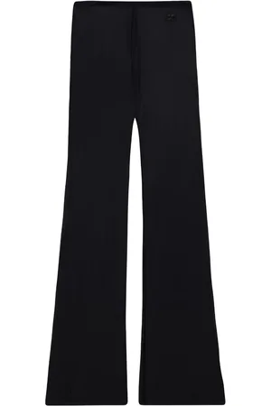 Courrèges Pants acampanados con logo bordado