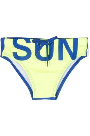 Sundek Traje de baño con cordones y logo estampado